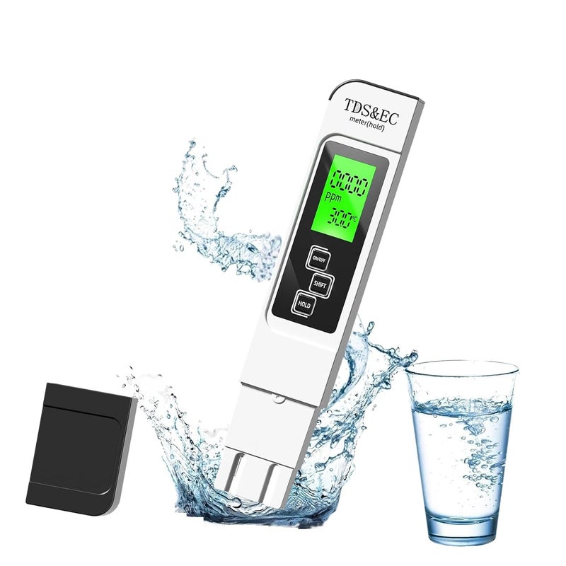 LIKDAY أطقم اختبار المياه للشرب - مقياس TDS 4 في 1 مقياس TDS و EC ودرجة الحرارة (°C،°F) ، دقيق وموثوق رقمي للصنبور، البئر، حمام السباحة، الزراعة المائية، الحوض، نظام RO/DI - Image 1